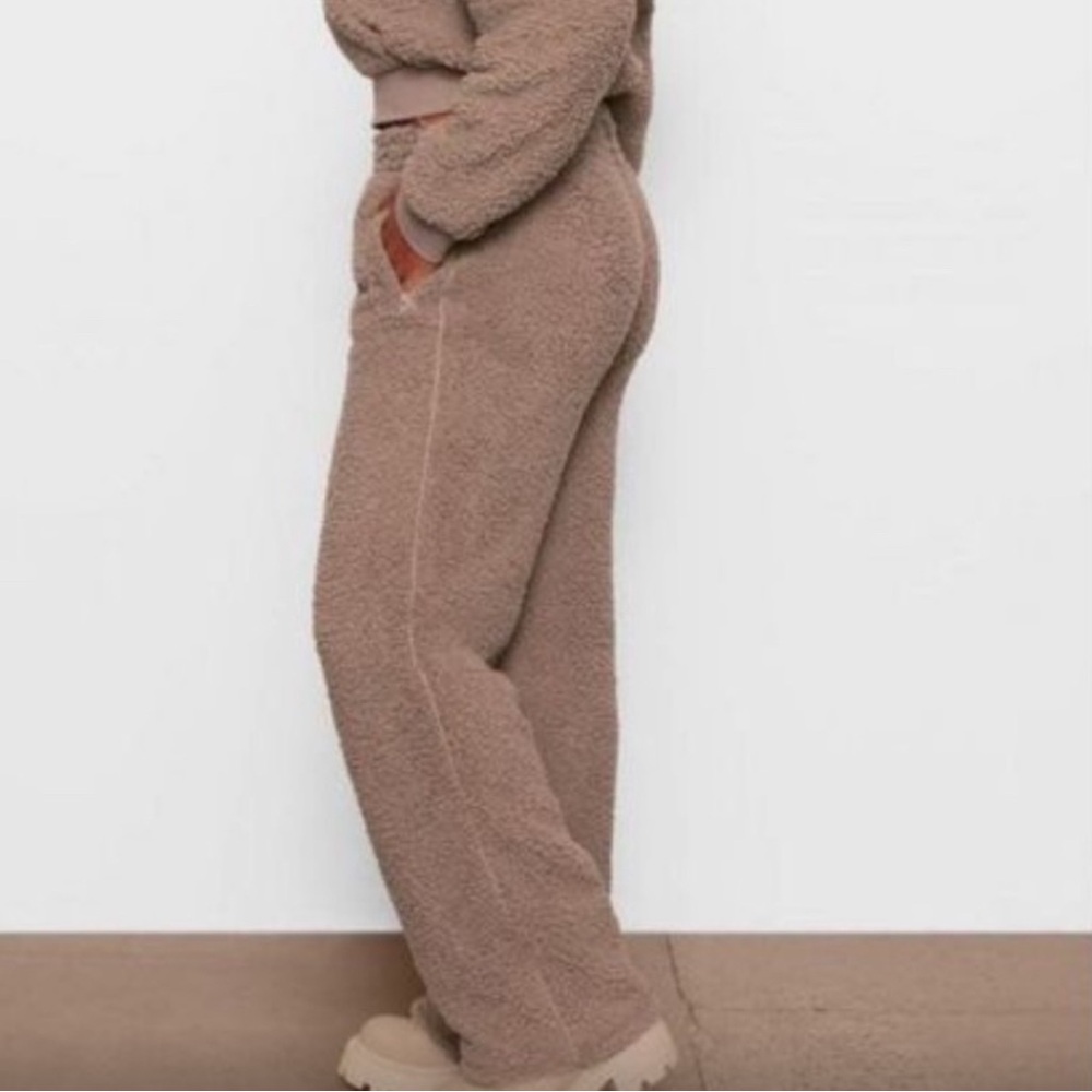 SKIMS Teddy Track Pants Desert Brown M Long - Picture 15 of 15